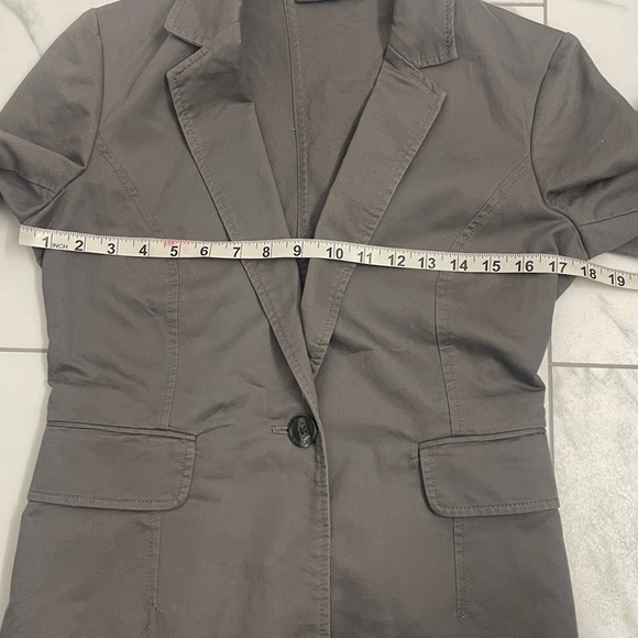 Women’s Mexx Cotton Blend Blazer 2 Pockets Fitted Grey Sz 38 - Picture 9 of 12
